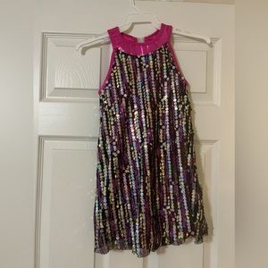 Sequin black and pink dance costume
